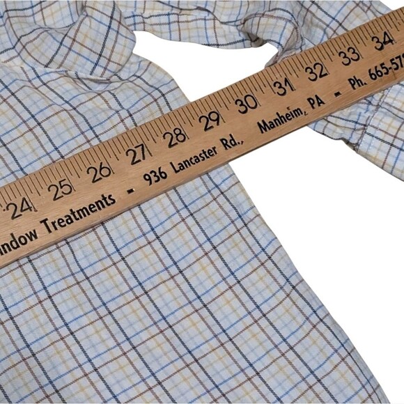 Lands' End 100% cotton plaid light flannel top size 2X split neck checkered plus - Picture 6 of 12